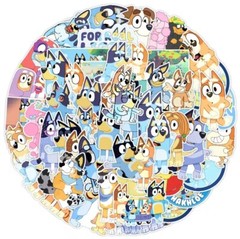 50 pcs Bluey Dog & Friends Stickers Decals