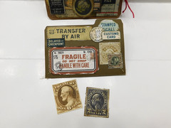 Junk Journal Add-Ons Handmade Tags Card Envelope File Clipboard Ephemera Set 7