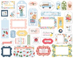 1 Pack Carta Bella Paper SUMMER Frames & Tags Die-Cut Ephemera
