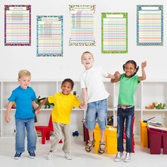 9 PCS Confetti Classroom Charts Incentive Homework Data Reward Chores Progress