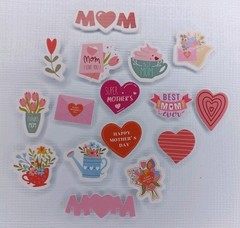 168 Mother’s Day Dimensional 3D Foam Sticker Lot Classroom Craft Stickers