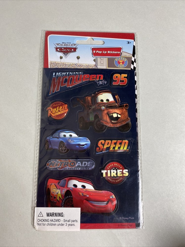 Sandylion Disney Pixar CARS Pop Up Stickers Sheet New Movie