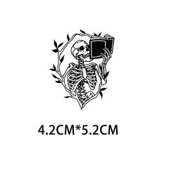 54PCS Black & White Book Stickers – INS Style Simple Painted Art with Text Graff