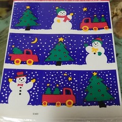 VTG 1980s American Greetings Christmas Stickers Cute Snowman 4 Sheets NOS Kitsch