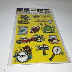 TODD – Vintage 80s Celebrity Stickers Self-Adhesive/Removable by Mark I