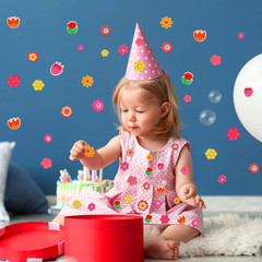 Spring Flower Foam Stickers 300Pcs Self Adhesive Kids DIY Party Craft Decor | 30