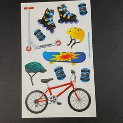 Sandylion Stickers Sport Bike Scooter Bicycle Skate Board Roller Blades 1 Sheet