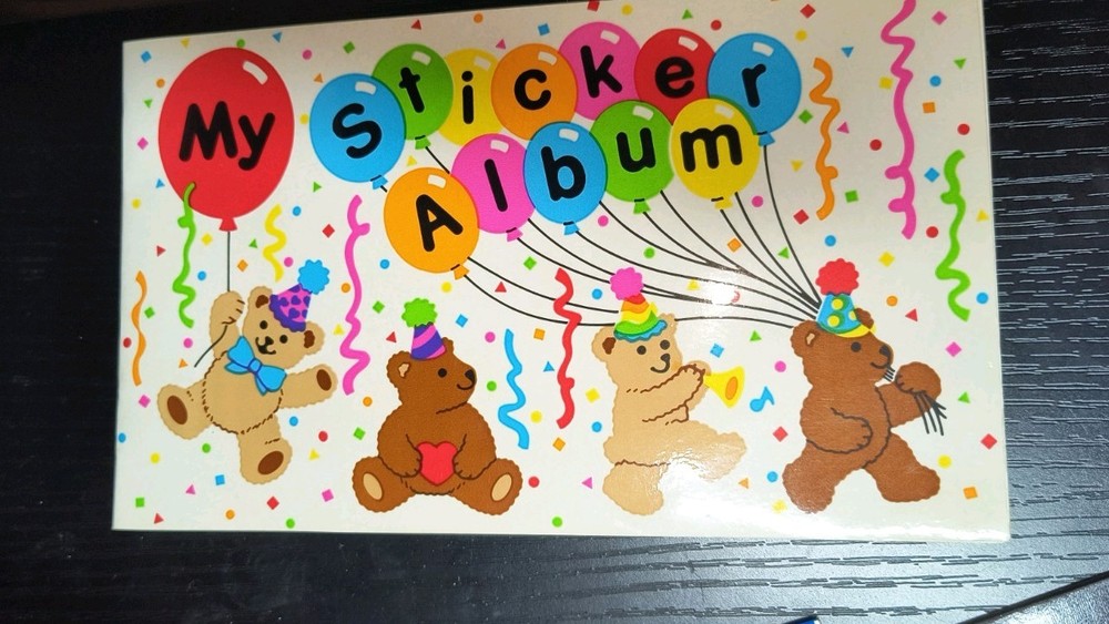 Vintage 1992 Sandylion Sticker Designs My Sticker Album Bears Princess Castle