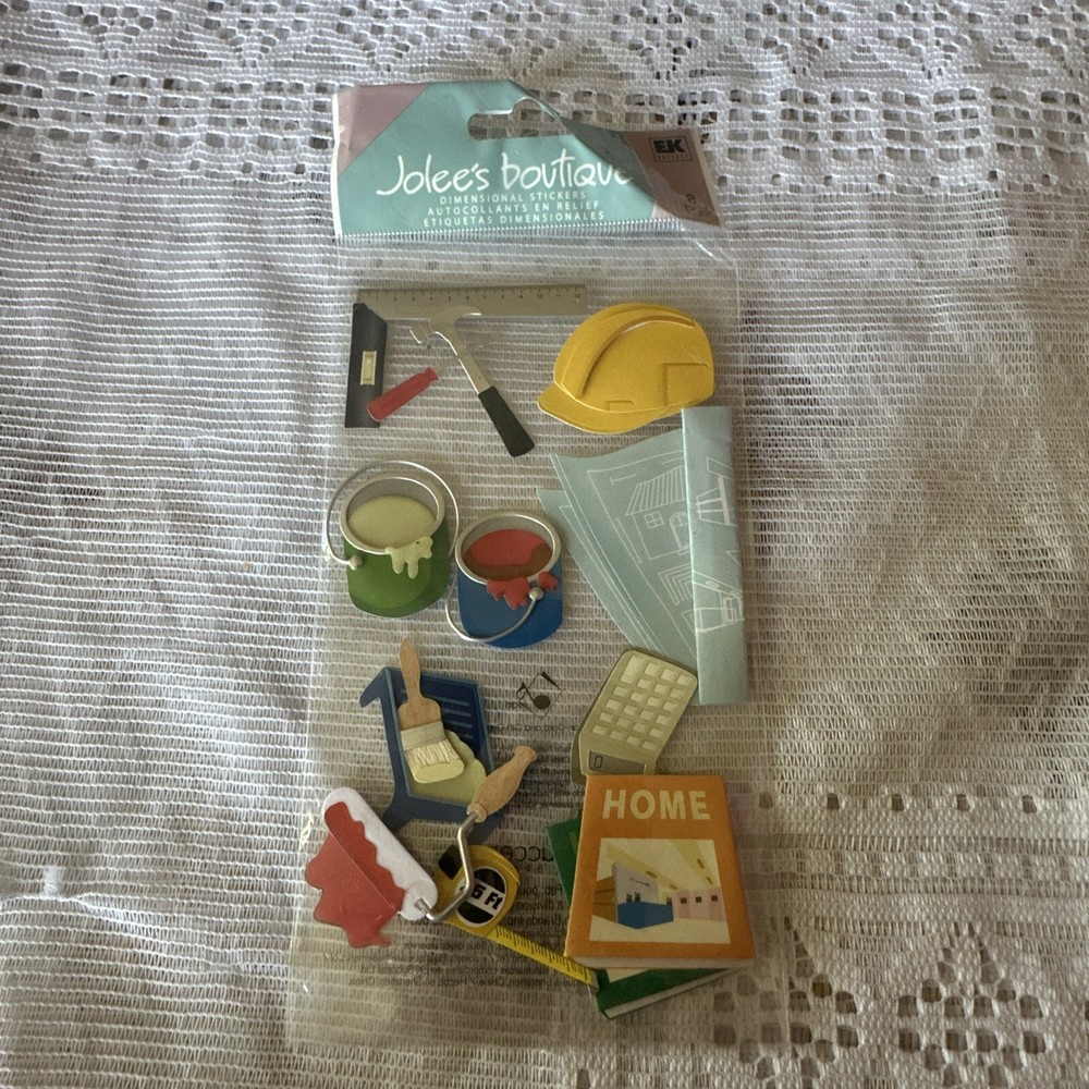 RARE Jolees Under Construction Home Hammer Painting Paint Screwdriver Handyman