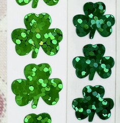 Holographic Sparkle Shamrock/Clover Stickers! – Choose a Color & Size