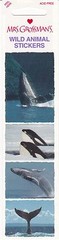 Mrs. Grossman’s Wild Animal Stickers – Whale – 4 Stickers – 1 Strip – Photo Real