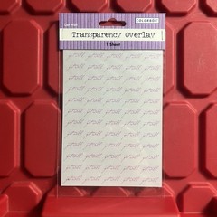 Colorbok Love Transparency Overlay 1 Sheet Scrapbooking Acid Free Brand NEW
