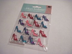 Scrapbooking Crafts Jolee’s Stickers Shoes Pumps High Heels Repeats Glitter Gems