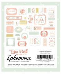 1 Pack of Echo Park Paper IT’S A GIRL Baby Shower Die Cut Ephemera Pieces