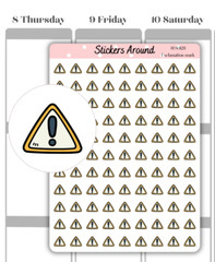 Mini Exclamation Mark Icon Planner Sticker, Calendar and Bullet Journal Sticker