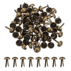 120Pcs Brads Paper Fasteners, 10×16 mm Metal Round Head Split Pins, Bronze