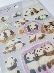 Panda Nap Family Animal Stickers: Mind Wave Planner Stickers