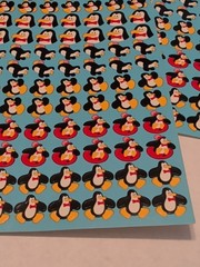 Vintage Print Trend Enterprises Perky Penguins Sticker Sheets 8 Sheets