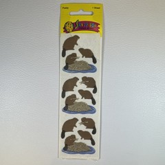 Sandylion Fuzzy Beaver Stickers Animals Scrapbooking RARE, NEW (other)- Read