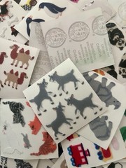 ♡ 5 Mods Sandylion FUZZY Mix Grab Mystery Vintage Stickers Random ♡