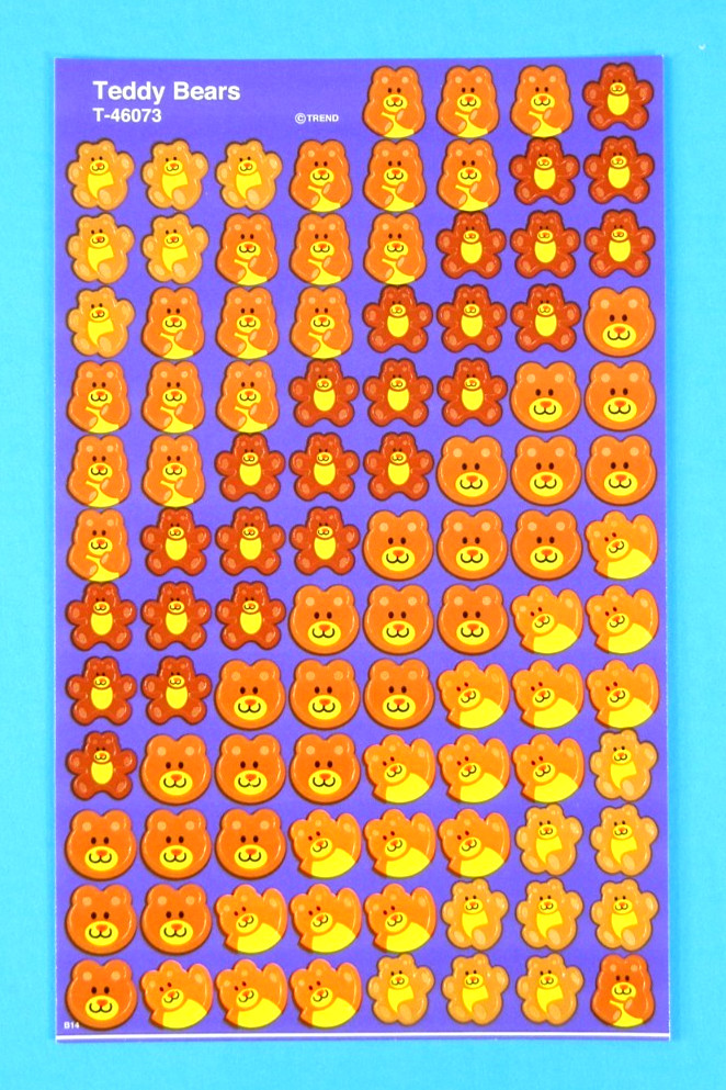 Trend Teddy Bears Sticker Sheet