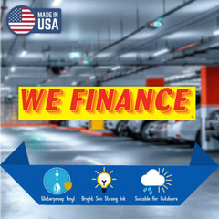 Versa Tags Dealership Stickers 12 Pack of We Finance Stickers Car Lot Windshield