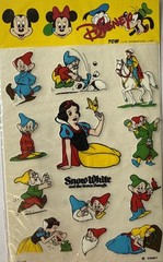 SNOW WHITE Rub-On Transfers (13pc)Disney•Seven Dwarfs •Cartoon•Card Making•