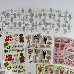 Vintage Stickers Lot Loose Sheets Sports Star Wars Scrapbook Crafts
