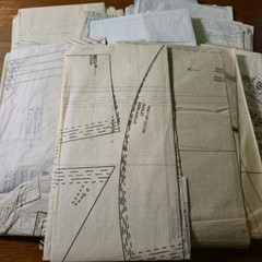 Sewing Pattern Paper Tissue Ephemera Junk Journal Collage 12 oz