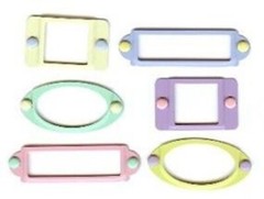 Metal Label Holders Embellishments Set – Pastel