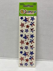 Sandylion FLAG STARS Stickers PRISMATIC USA RED WHITE & BLUE NEW Patriotic