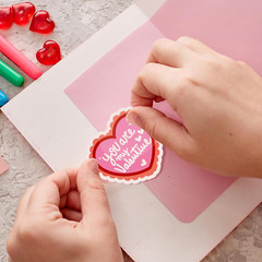 Valentines Day Gift crafts for kids toddler Stickers with Coloring Tablecloth