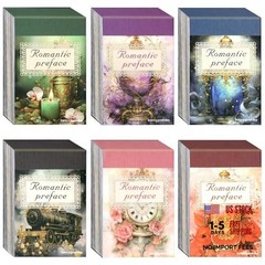 Set of 6 Washi Stickers for Journaling – 300 Pcs – Retro Romance – 6 Sets