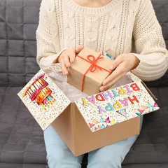 8 Pcs Birthday Gift Box Stickers, Happy Birthday Stickers for Adults