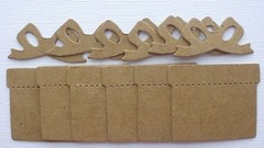 (5) SMALL GiFT PRESENT – Birthday Christmas Bare Chipboard Die Cuts – 2 1/8″