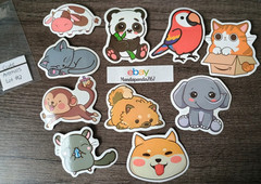 Cute Animals – Random – Stickers – 10 PCs – 6 styles available! See Description