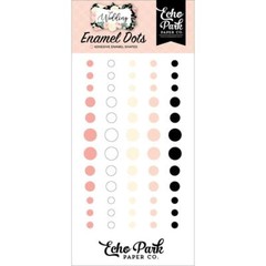Crafts Enamel Dots EP Sticky Back Wedding Pinks Cream Black Large Small