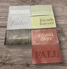 Lot of 64 Scrapbook Titles By My Minds Eye Cardstock Different Sizes