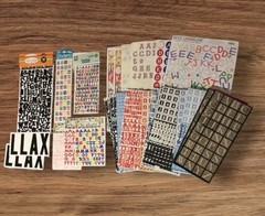 Stickers Letters Numbers Scrapbooking Sheets Alphabet New & Used Assorted Lot