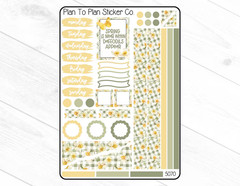 5070~~Spring Daffodil Journaling Kit Planner Stickers.