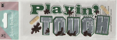 Vintage Jolee’s PLAYIN’ TOUGH Football theme 3-D stickers 83049 Fast FREE ship!