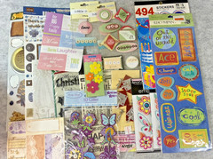 HUGE lot of vintage stickers and embellishments – Over 4 Pounds, Multiple Themes