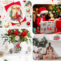 12 Sheets Christmas Rub on Transfers for Crafts and Furniture Christmas Rub on T