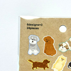 Dog Flake Stickers Poodle Chihuahua Pomeranian Japan Cute