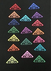 Page Corners Lace Edge Corner Page Accents Die Cut Embellishments 10 pcs 1-1/4”