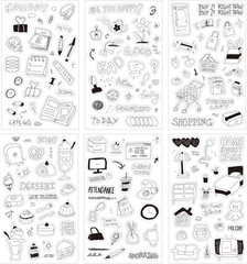 Little Doodle Theme Sticker Set of 6