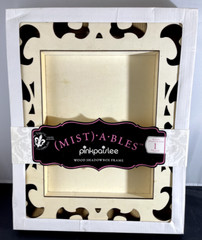 Scrapbooking/Papercrafting-Wooden Pink Paislee Mistable ShadowBox Frame