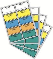 1″x2″ 500 PCS Exhibit Stickers Plaintiff’s Defendant’s 1*2 inches