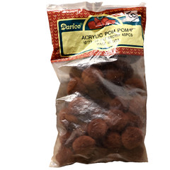 Darice Acrylic Pom Poms Brown 1″ (40 pieces)