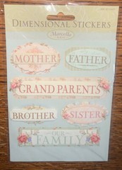 Marcella K Vintage Our Family Title Mother Father Grandparents Brother Sister 3D